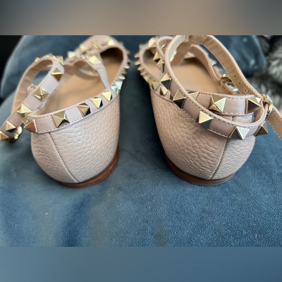 Authentic Valentino Poudre grained ROCKSTUD CAGED BALLET FLAT - Picture 4 of 7